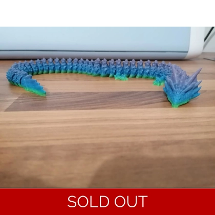 Articulated Dragon Muti Coloured Flexi 3D Printed Articulated Dragon Muti Coloured Flexi 3D Printed